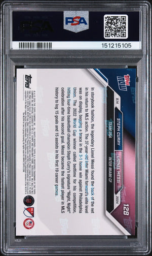 2024 Topps Now MLS Curry Messi PSA 9 