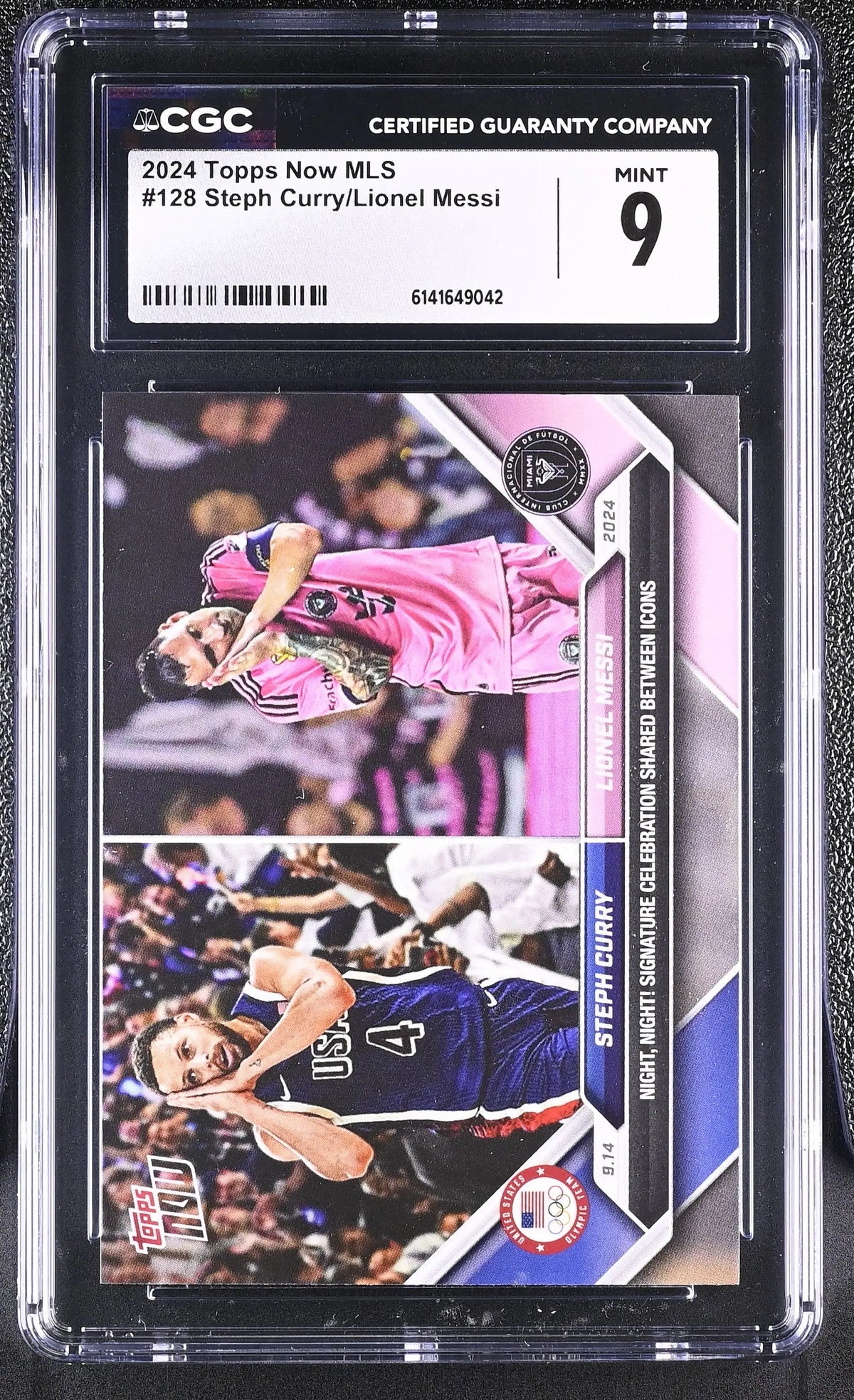2024 Topps Now MLS Steph Curry/Lionel Messi CGC 9 
