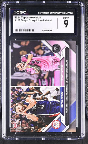 2024 Topps Now MLS Steph Curry/Lionel Messi CGC 9 