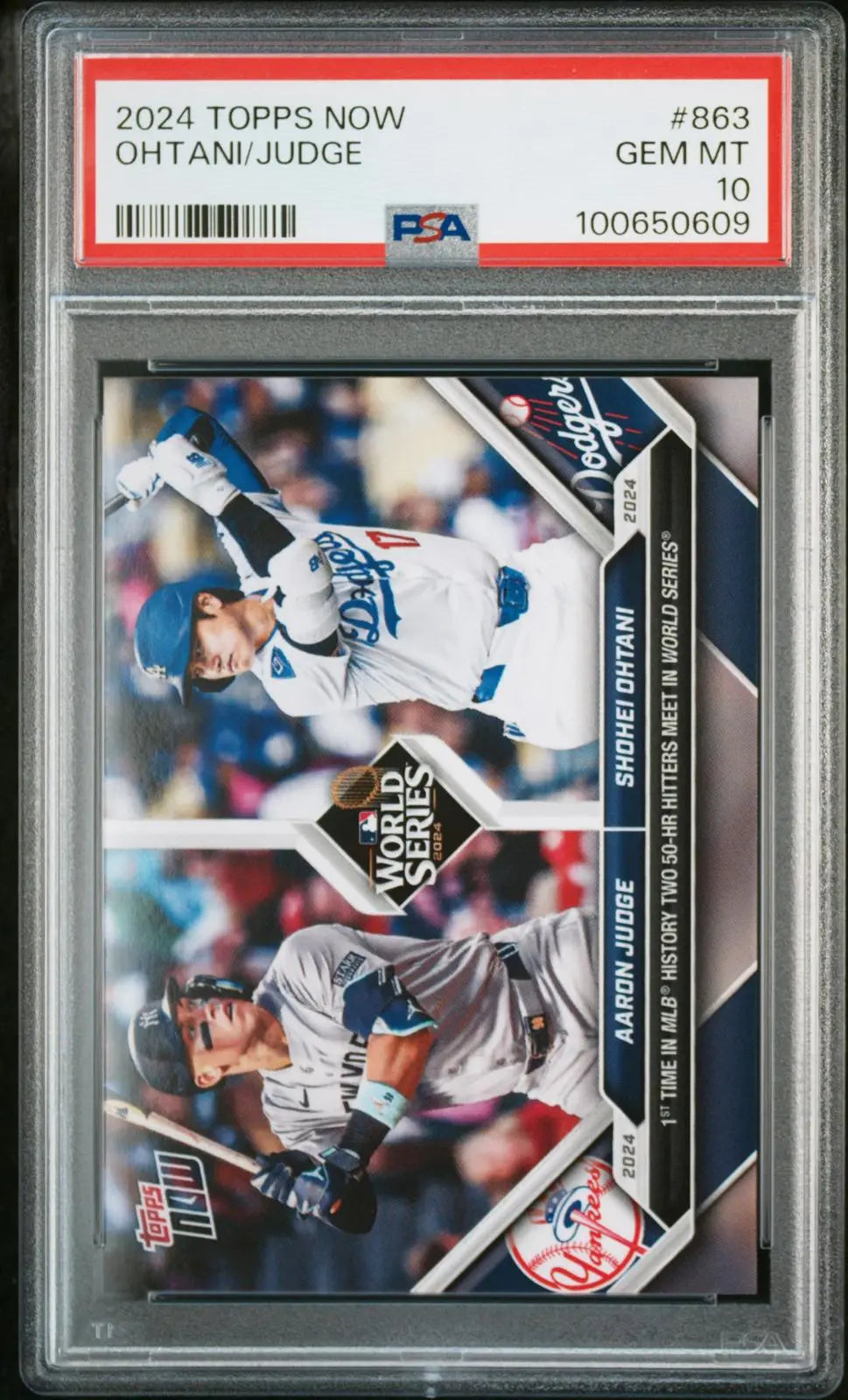 2024 Topps Now World Series Aaron Judge & Shohei Ohtani PSA 10 