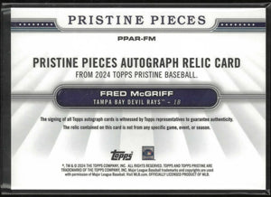 2024 Topps Pristine Autograph Patch Fred McGriff Auto 