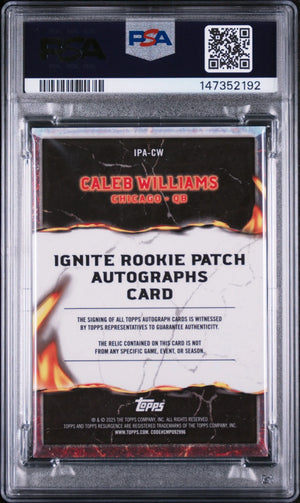 2024 Topps Resurgence Ignite Rookie Patch Autograph Caleb Williams Auto RC PSA 9 