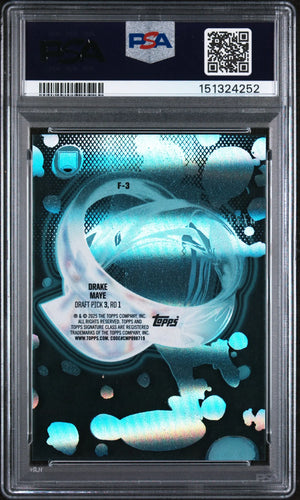 2024 Topps Signature Class Fluidity Rookie Drake Maye Teal /225 RC PSA 8 