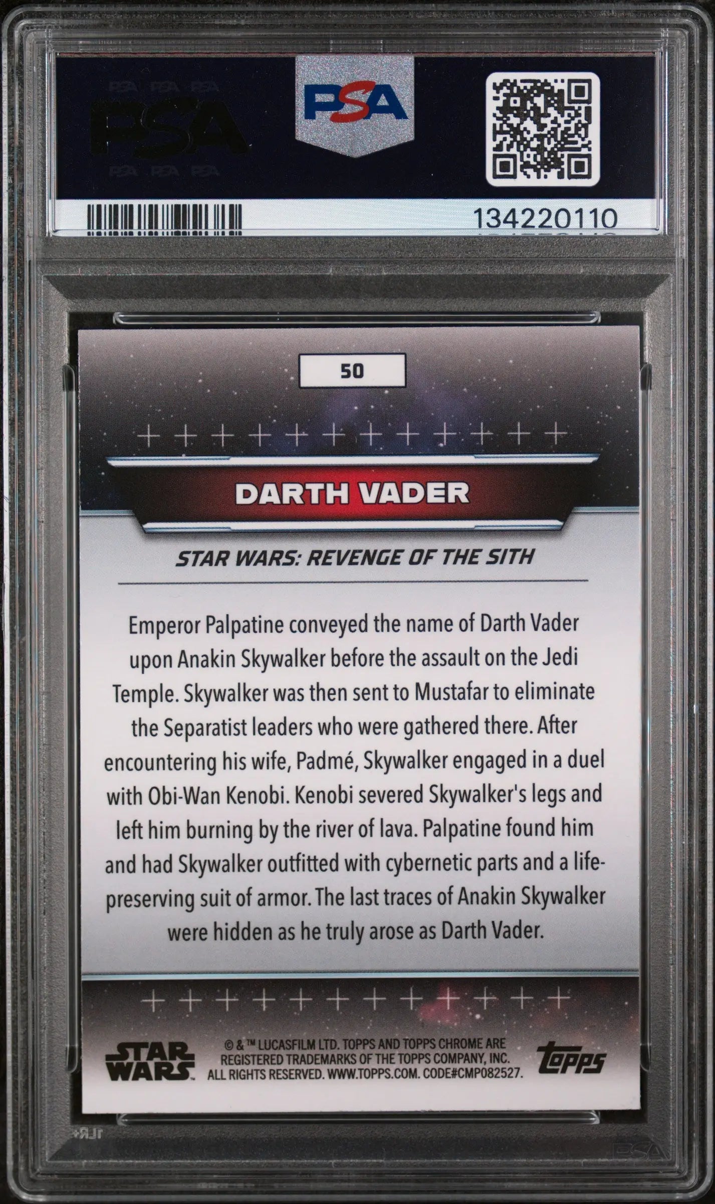 2024 Topps Star Wars Hyperspace Darth Vader #50 PSA 10 