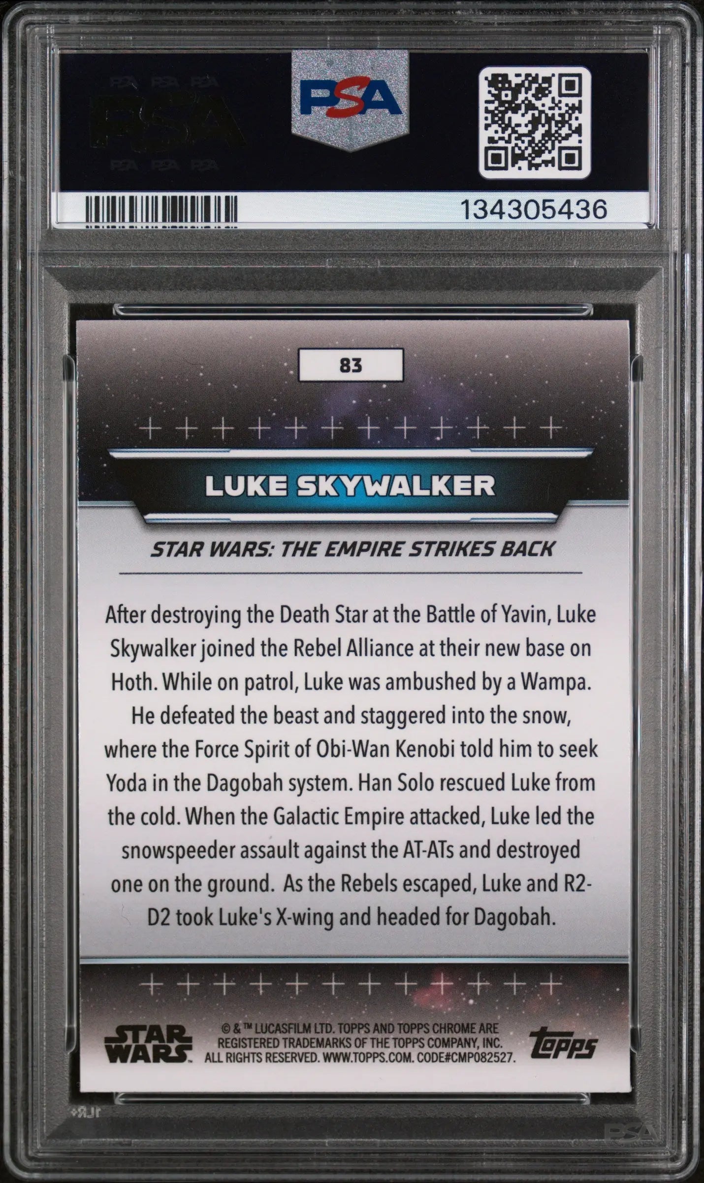 2024 Topps Star Wars Hyperspace Luke Skywalker #83 PSA 10 