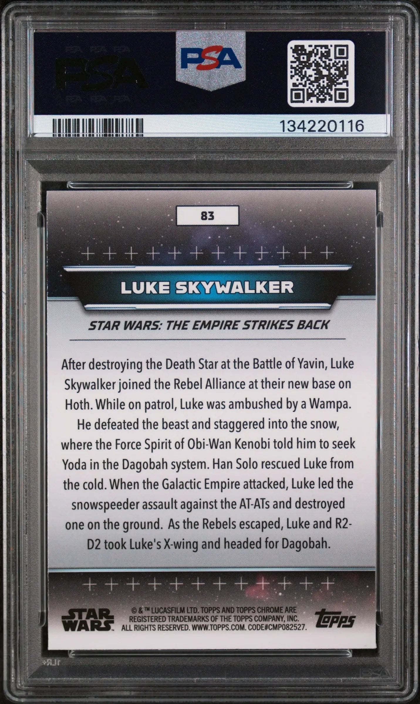 2024 Topps Star Wars Hyperspace Luke Skywalker #83 PSA 10 