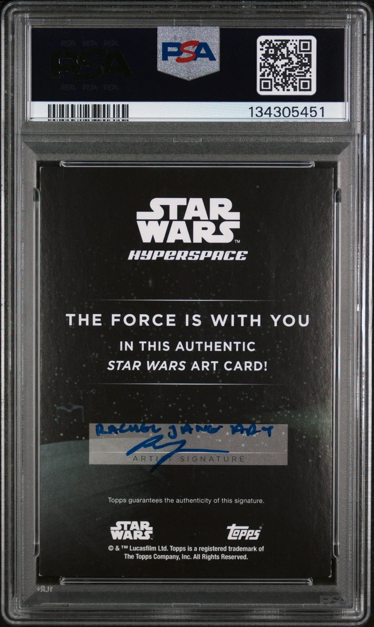 2024 Topps Star Wars Hyperspace Sketch Card Darth Vader by Rachel Jane PSA 6 