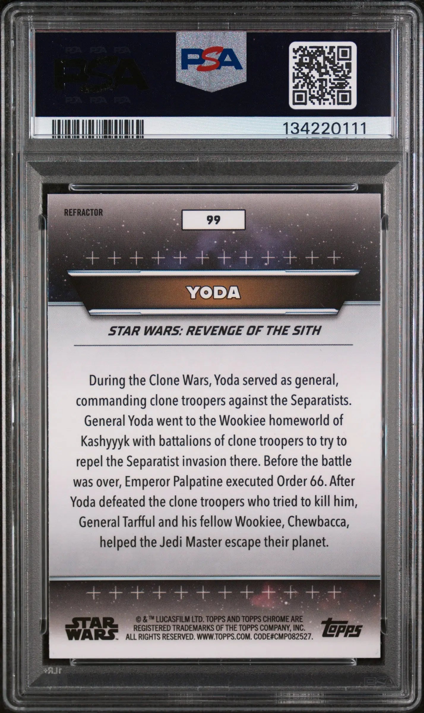 2024 Topps Star Wars Hyperspace Yoda #99 PSA 10 