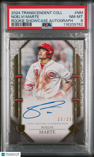 2024 Topps Transcendent Collection Rookie Showcase Auto Noelvi Marte PSA 8 /25 