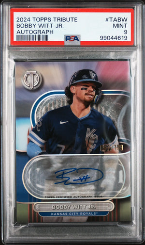 2024 Topps Tribute Tribute Autographs Bobby Witt Jr. Auto /199 PSA 9 