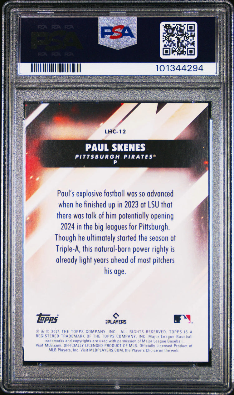 2024 Topps Update Let Him Cook Rookie Paul Skenes RC PSA 10 