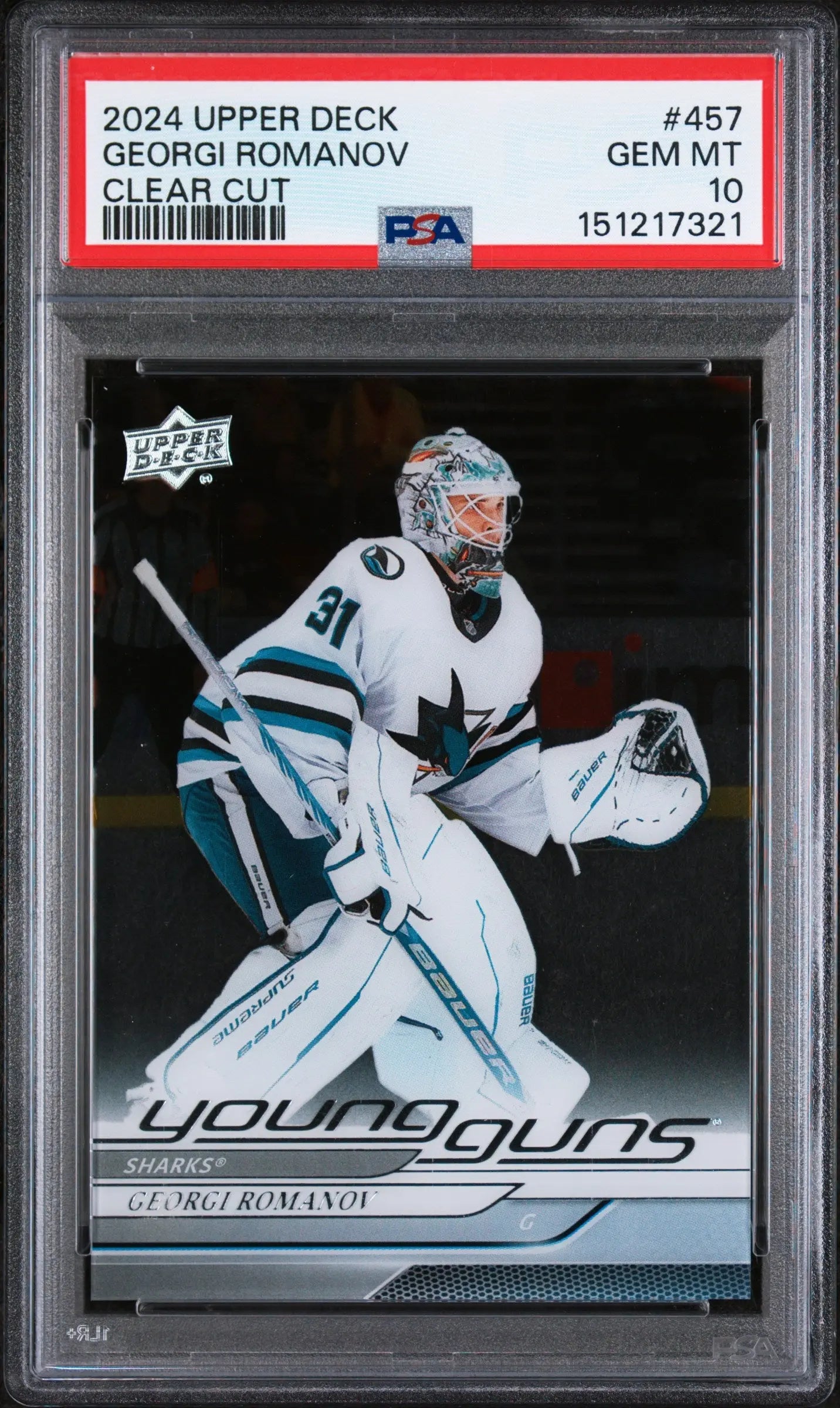 2024 Upper Deck Georgi Romanov #457 Clear Cut PSA 10 