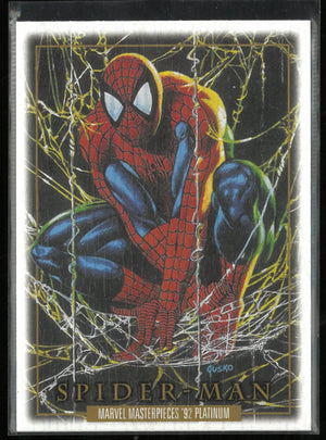2024 Upper Deck Marvel Masterpieces '92 Platinum Spider-Man Wood 
