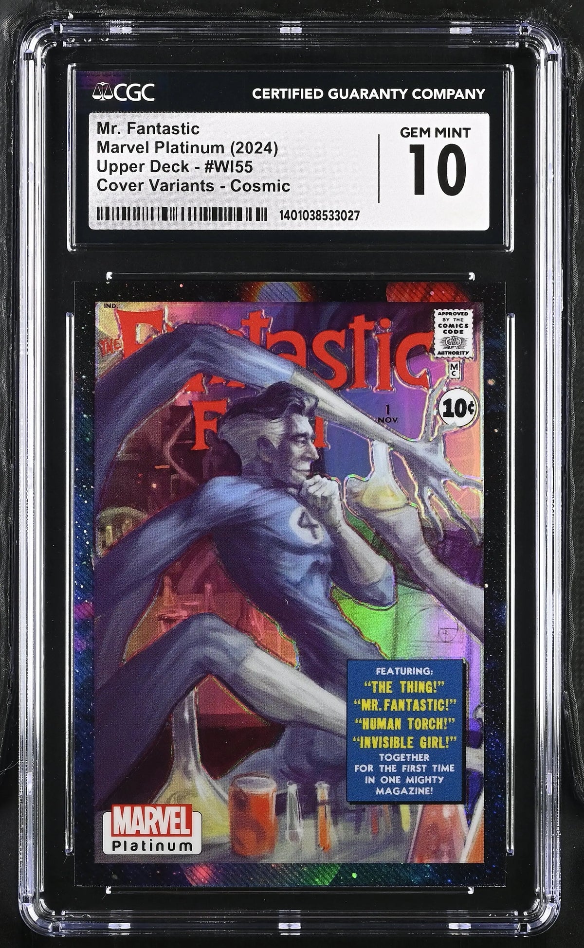 2024 Upper Deck Marvel Platinum Mr. Fantastic Cover Variants Cosmic CGC 10 