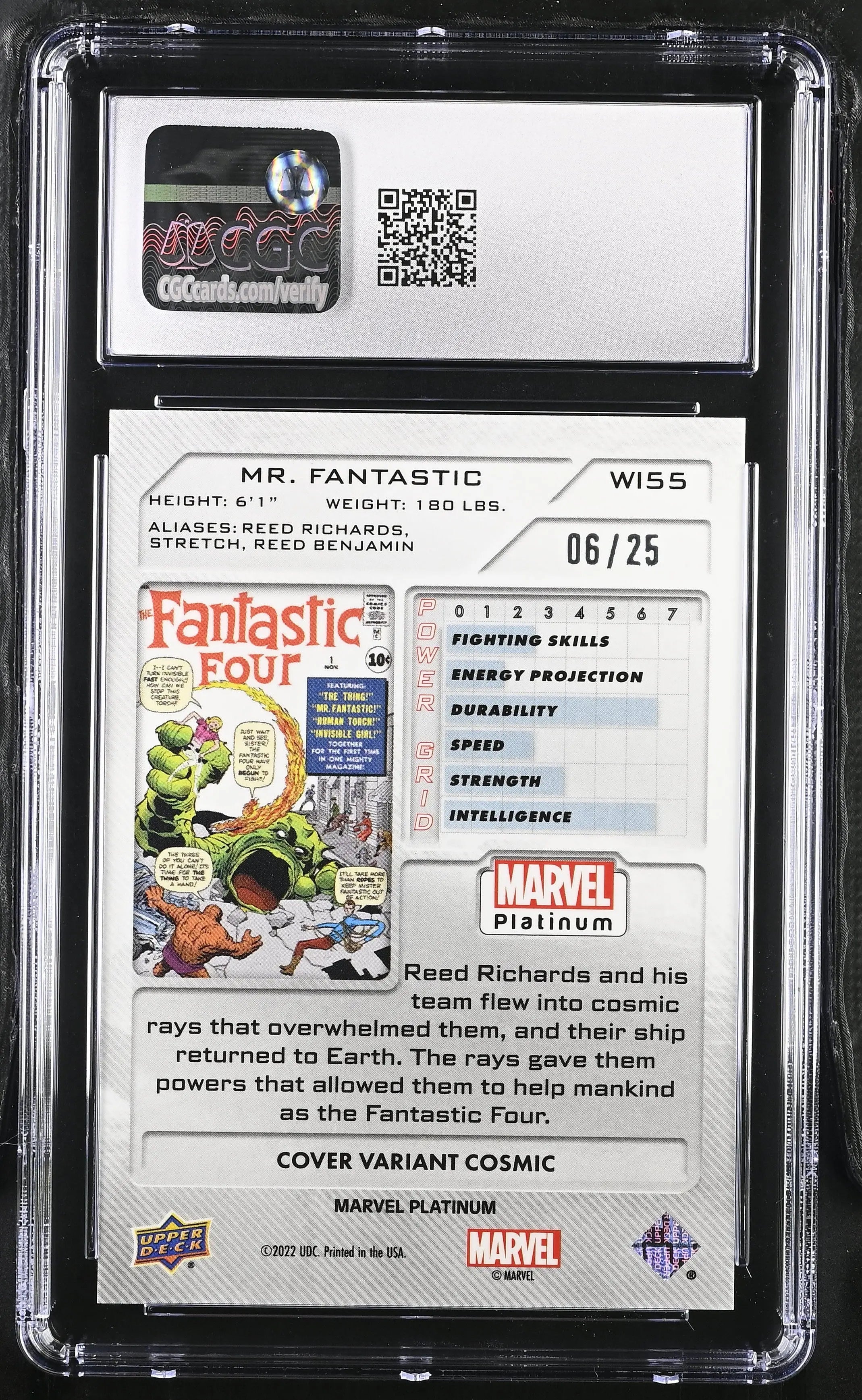 2024 Upper Deck Marvel Platinum Mr. Fantastic Cover Variants Cosmic CGC 10 