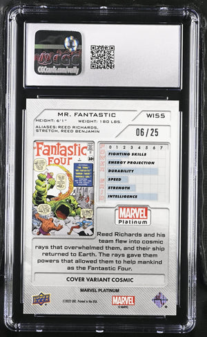 2024 Upper Deck Marvel Platinum Mr. Fantastic Cover Variants Cosmic CGC 10 
