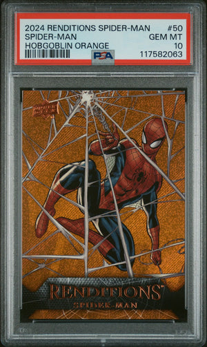 2024 Upper Deck Marvel Renditions Spider-Man Hobgoblin Orange /299 PSA 10 