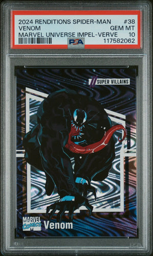 2024 Upper Deck Marvel Renditions Spider-Man Marvel Univ. Venom Impel /90 PSA 10 