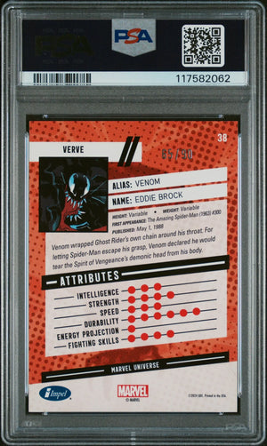 2024 Upper Deck Marvel Renditions Spider-Man Marvel Univ. Venom Impel /90 PSA 10 