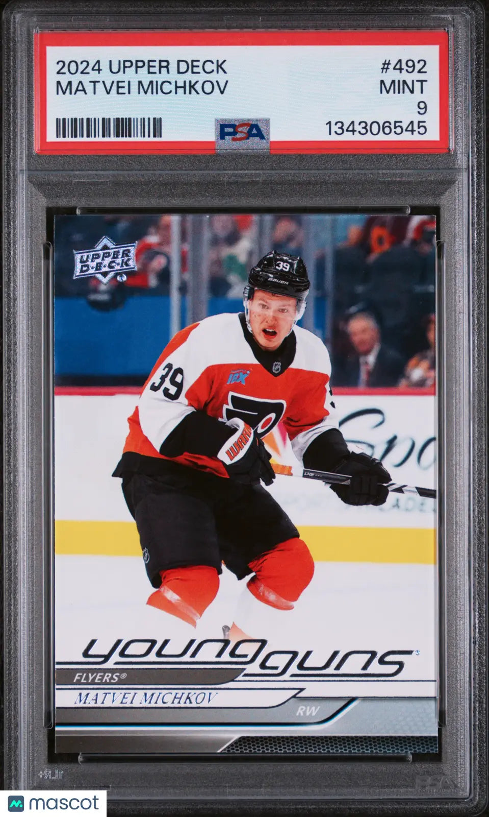 2024 Upper Deck  Matvei Michkov Young Guns RC Rookie #492 PSA 9 