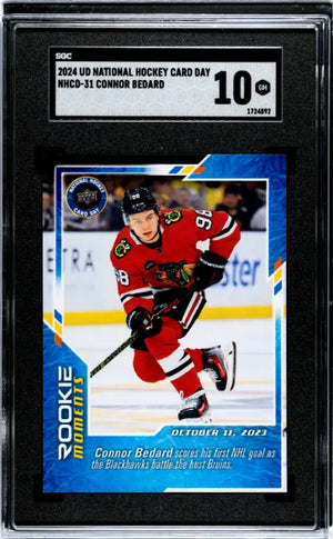 2024 Upper Deck National Hockey Card Day Connor Bedard SGC 10 