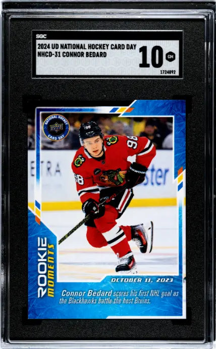 2024 Upper Deck National Hockey Card Day Connor Bedard SGC 10 