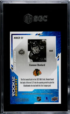 2024 Upper Deck National Hockey Card Day Connor Bedard SGC 10 