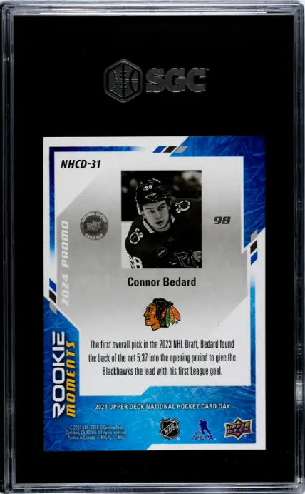 2024 Upper Deck National Hockey Card Day Connor Bedard SGC 10 