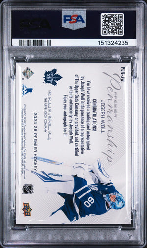 2024 Upper Deck Premier Penmanship Auto Joseph Woll #PEN-JW PSA 9 