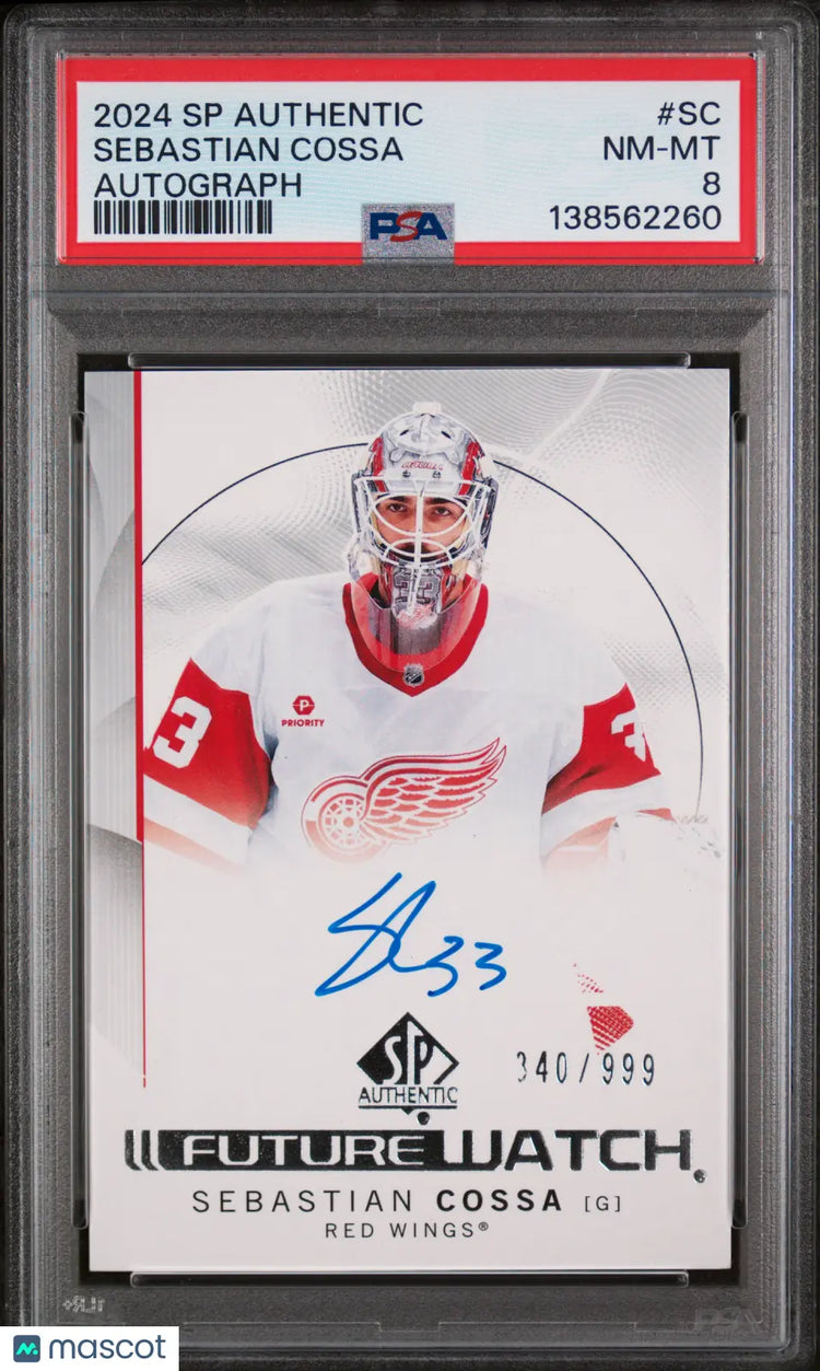 2024 Upper Deck SP Authentic Sebastian Cossa Autograph Auto /999 PSA 8 
