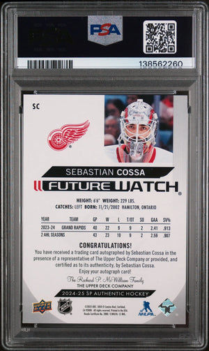 2024 Upper Deck SP Authentic Sebastian Cossa Autograph Auto /999 PSA 8 