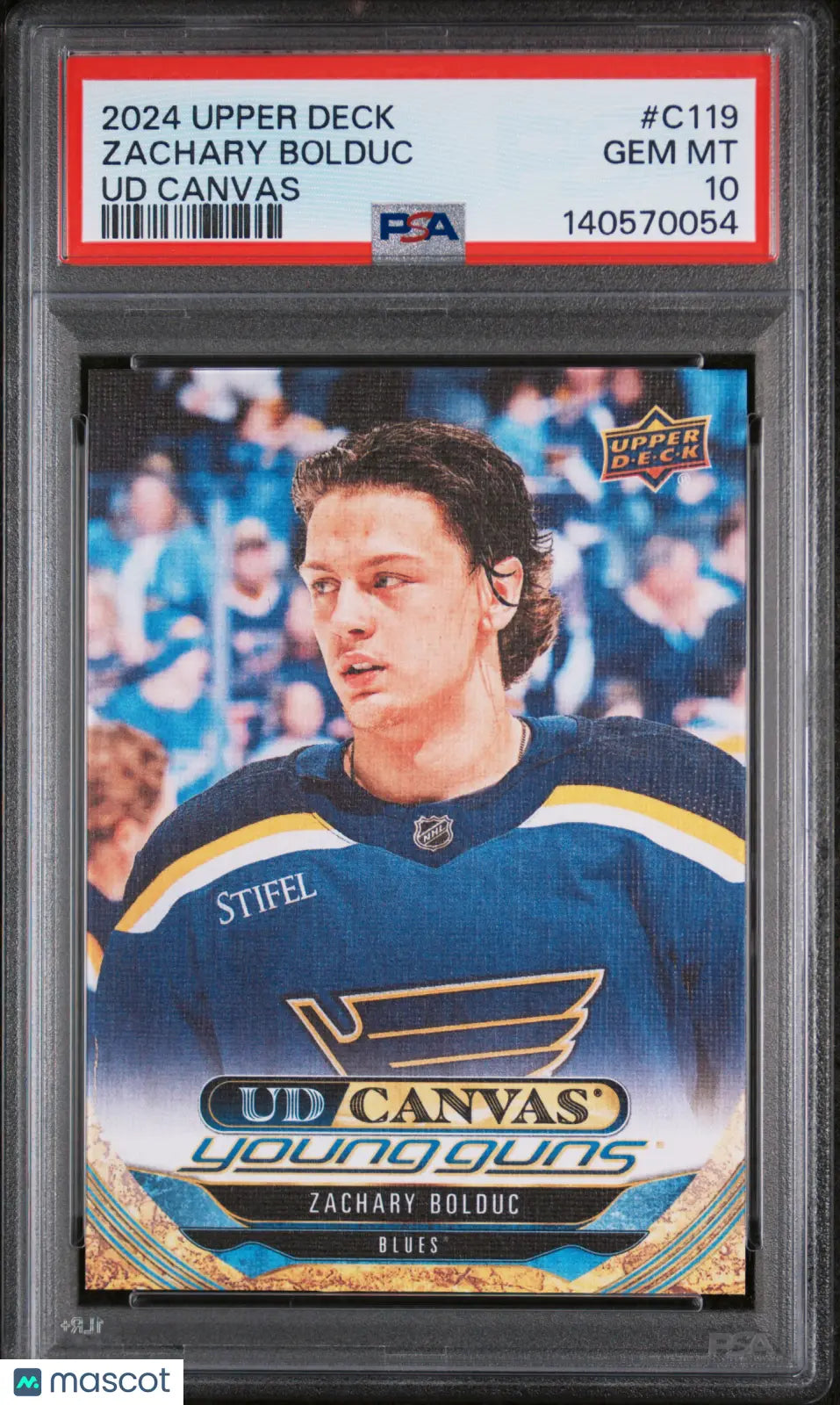 2024 Upper Deck  Series 1 Canvas Young Guns Rookie Zachary Bolduc RC PSA 10 