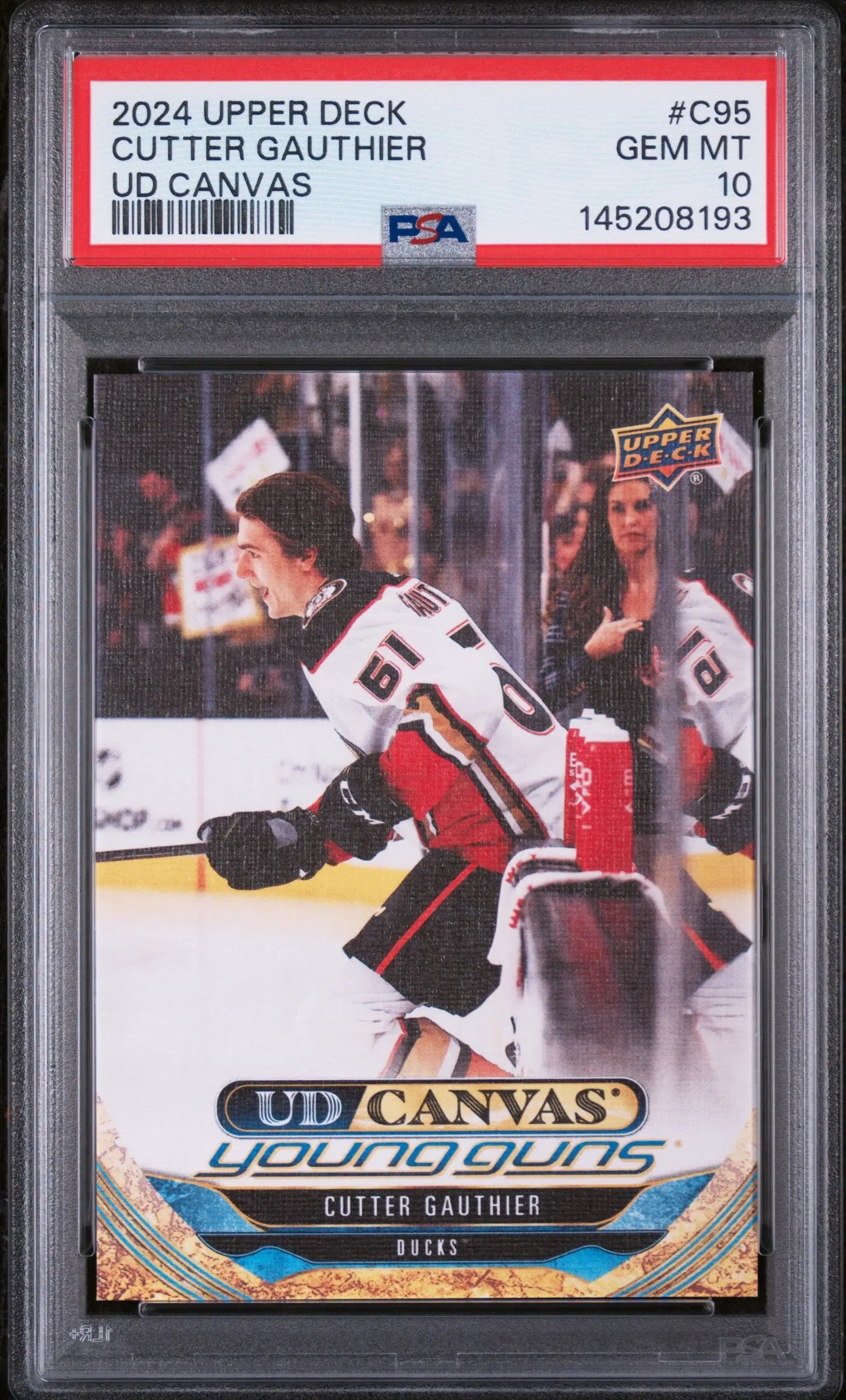 2024 Upper Deck Series 1 UD Canvas Young Guns Rookie Cutter Gauthier RC PSA 10 