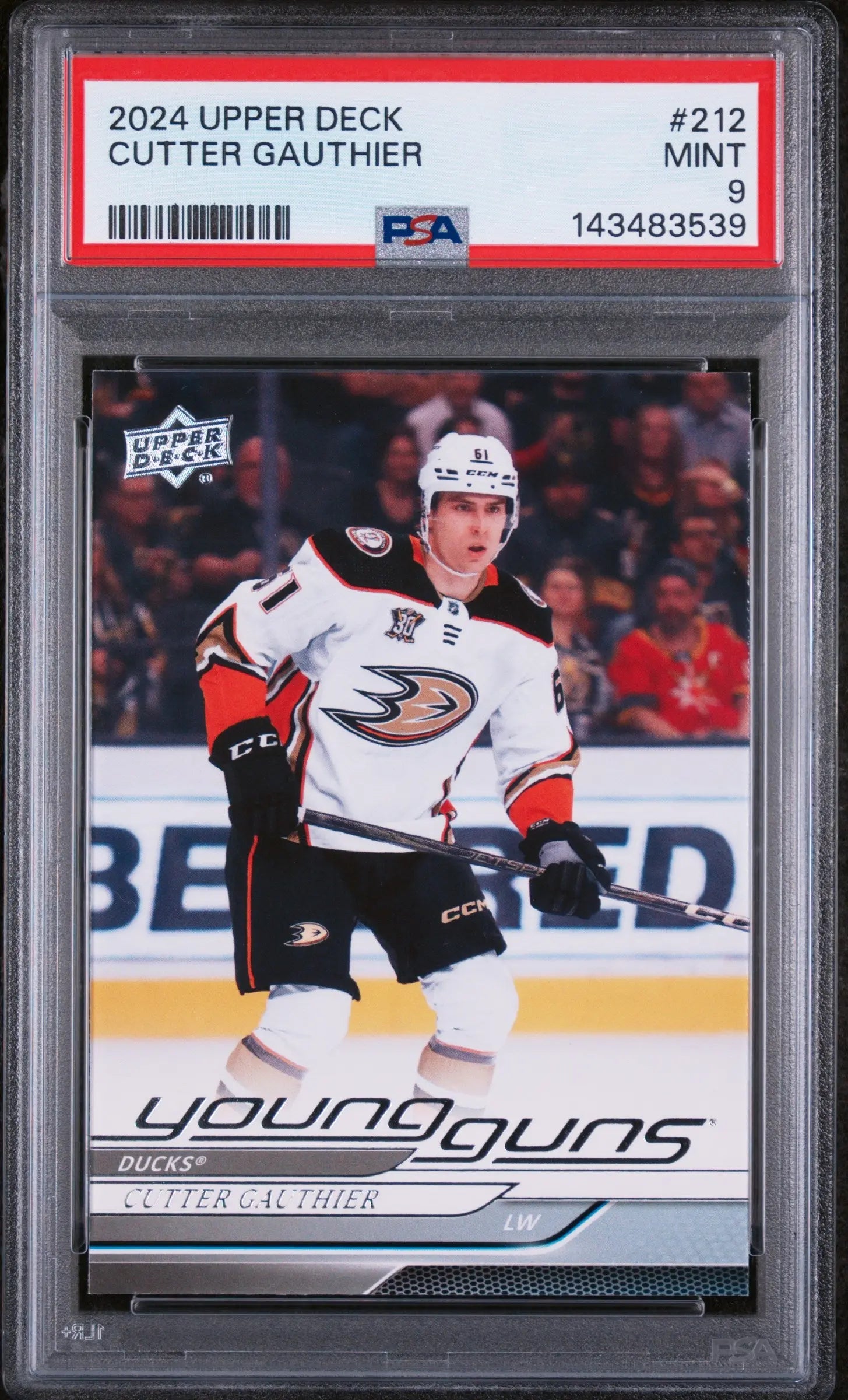 2024 Upper Deck Series 1  Young Guns Rookie Cutter Gauthier RC PSA 9 