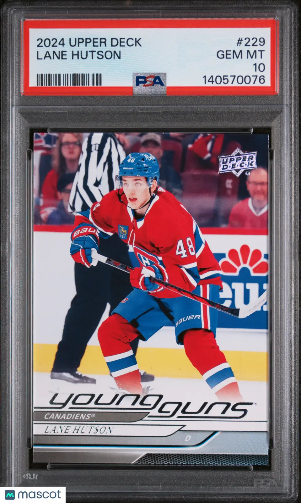 2024 Upper Deck Series 1 Young Guns Rookie Lane Hutson RC PSA 10 