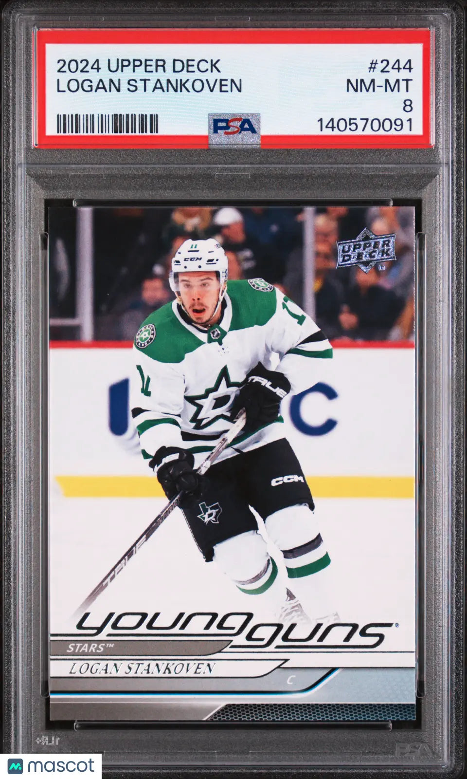 2024 Upper Deck Series 1 Young Guns Rookie Logan Stankoven RC PSA 8 