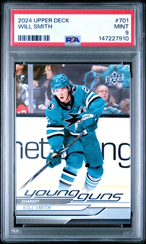 2024 Upper Deck Series 1 Young Guns Rookie Will Smith RC PSA 9 