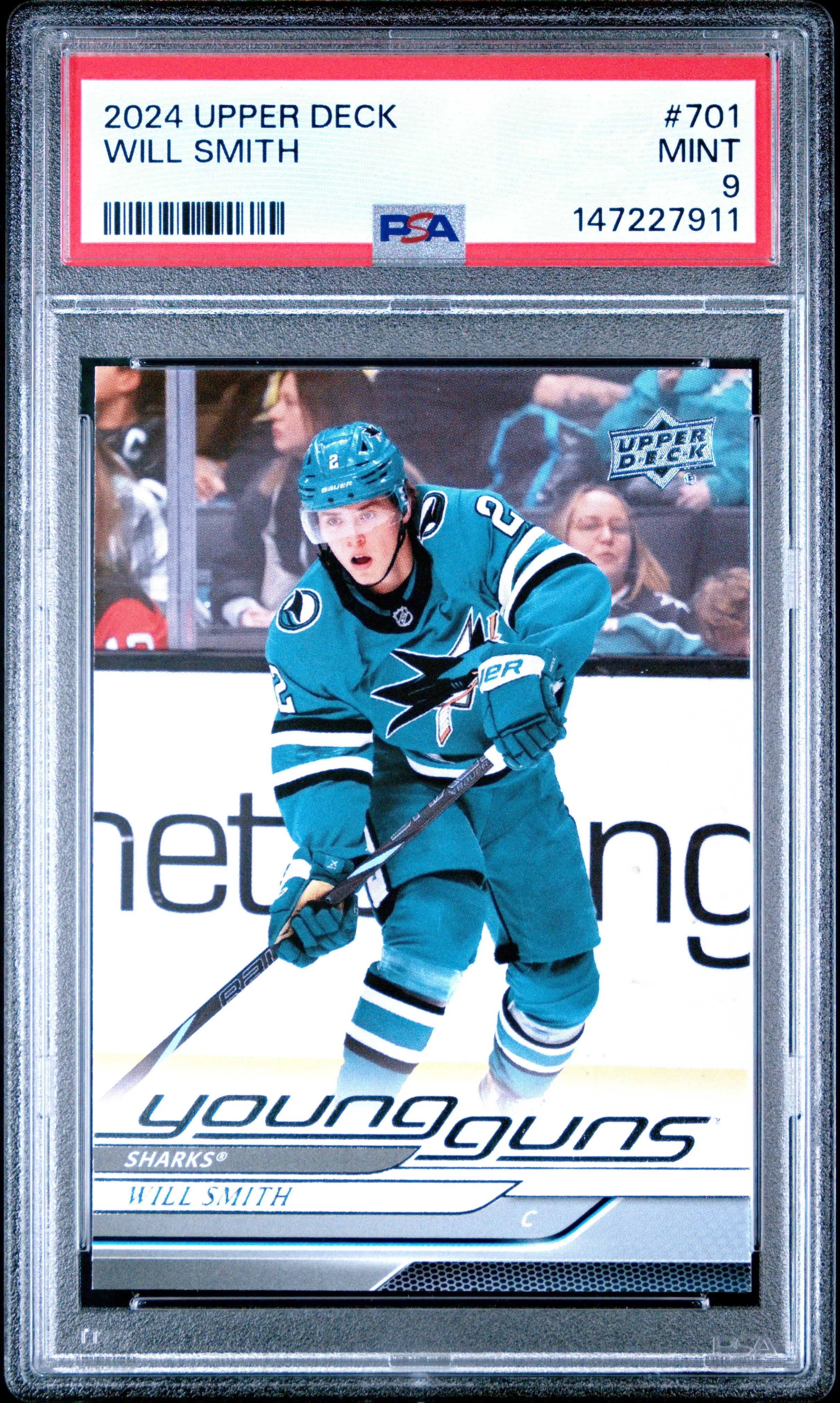2024 Upper Deck Series 1 Young Guns Rookie Will Smith RC PSA 9 