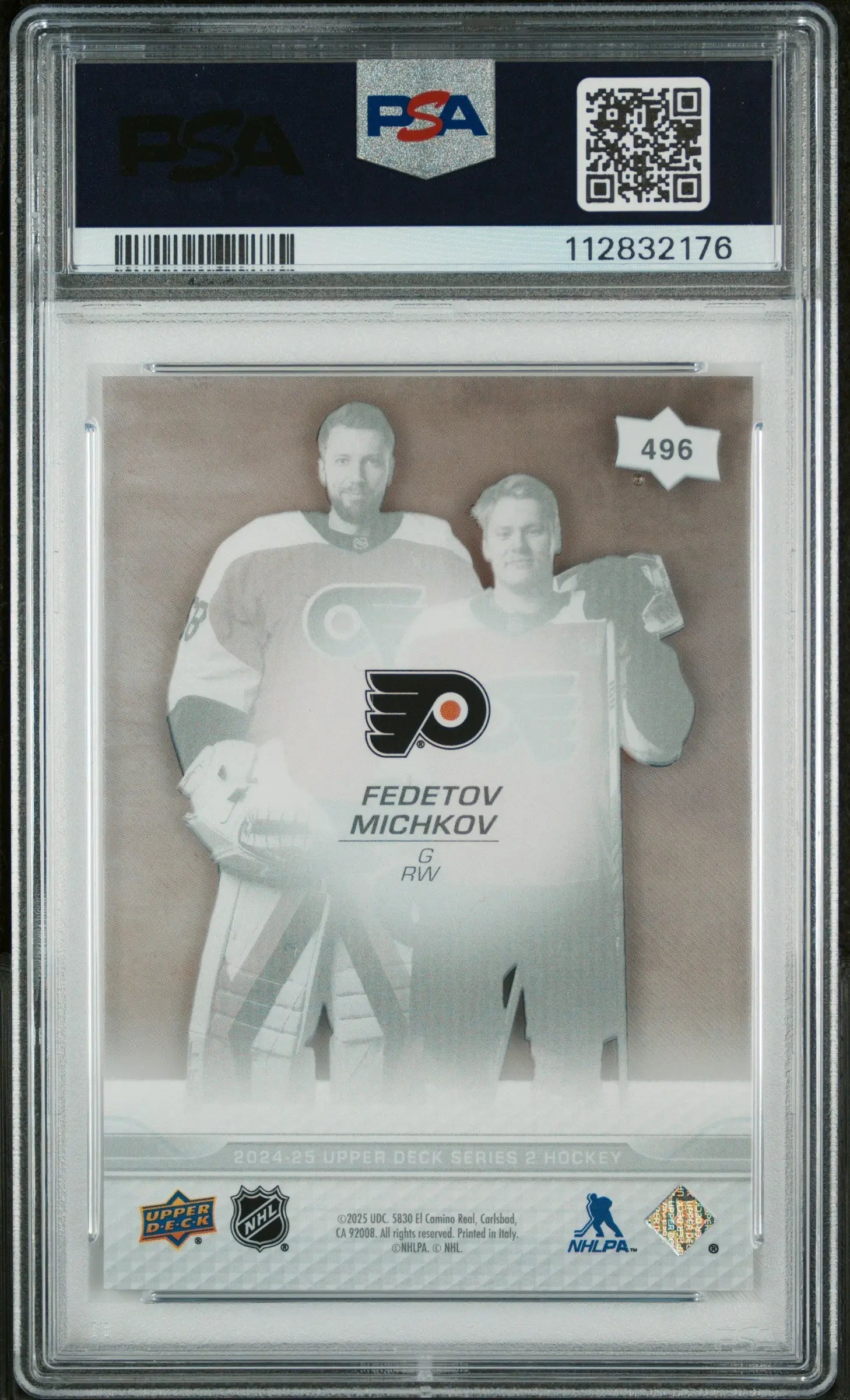 2024 Upper Deck Series 2 Fedotov Michkov Young Guns Teammates RC Clear Cut PSA 9 