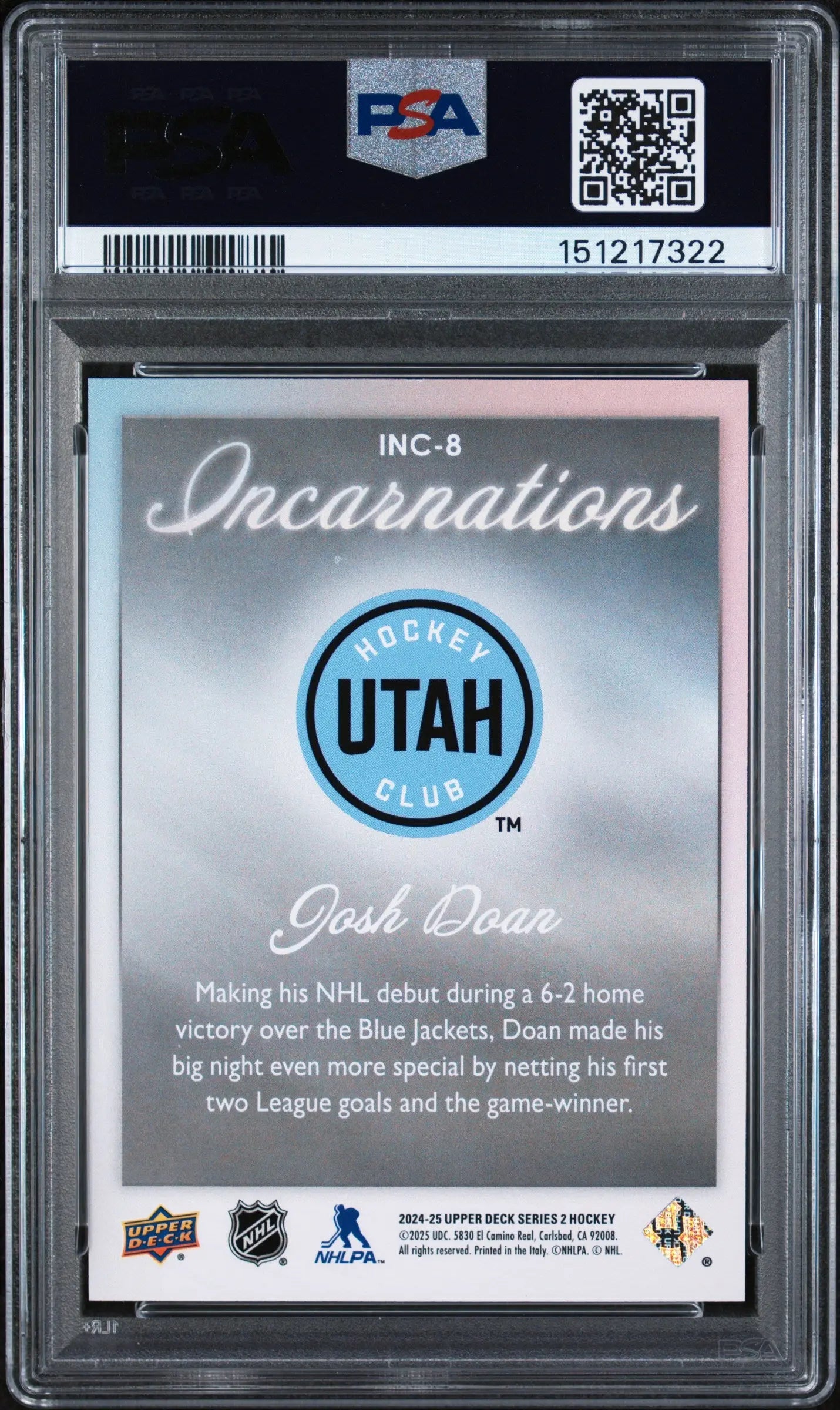 2024 Upper Deck Series 2 Incarnations Josh Doan  PSA 9 