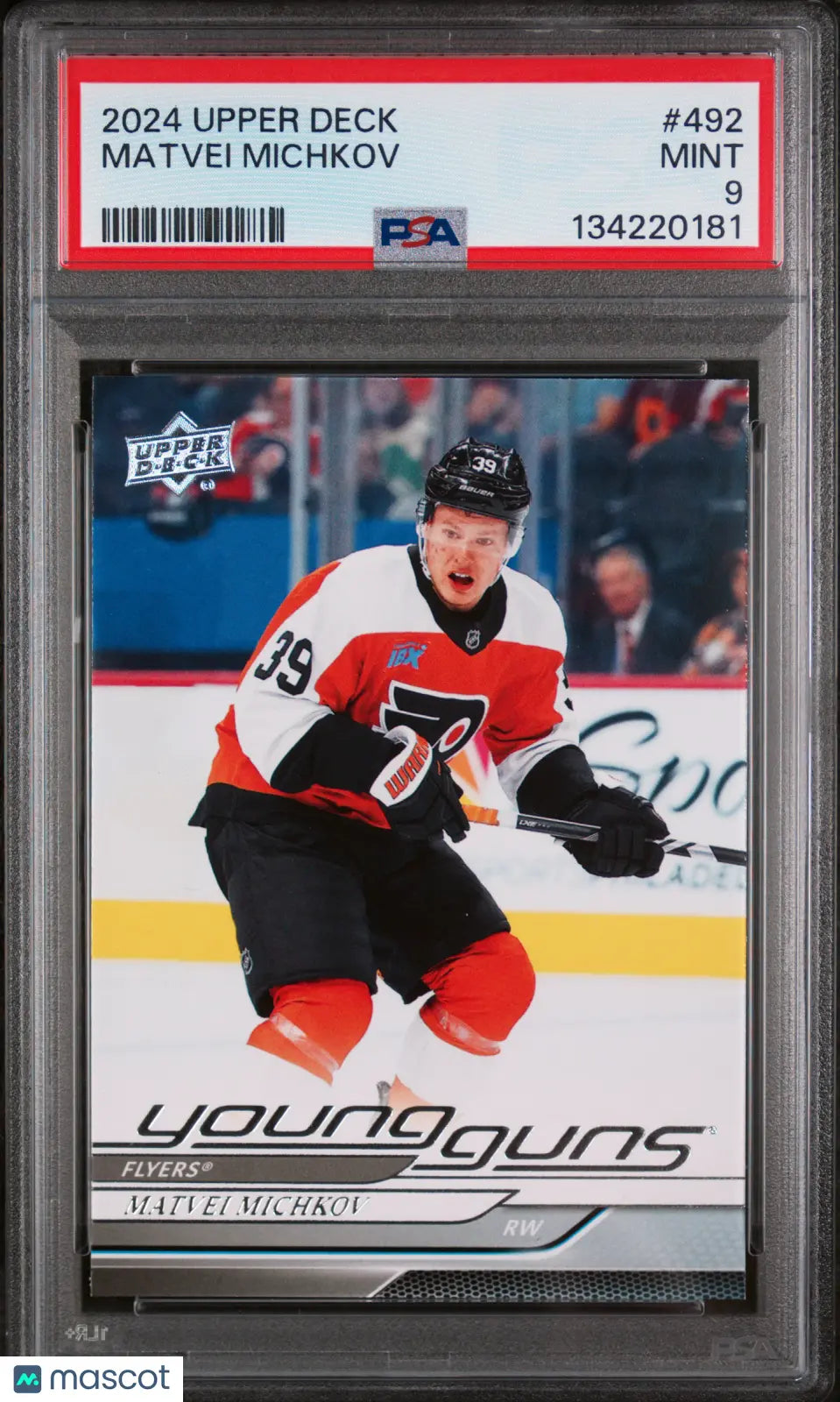 2024 Upper Deck Series 2 Young Guns Matvei Michkov RC Rookie #492 PSA 9 