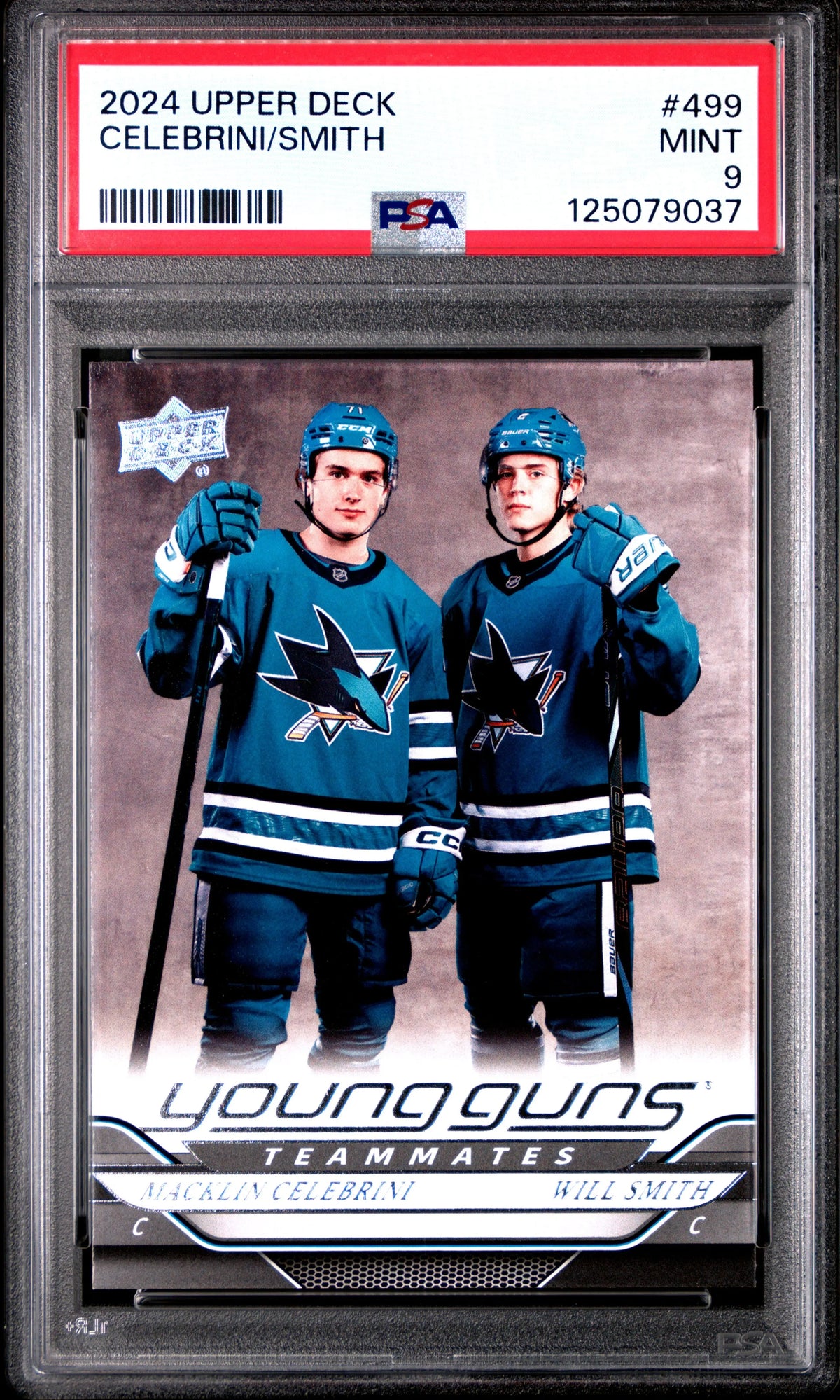 2024 Upper Deck Series 2 Young Guns Rookie Celebrini/Smith RC PSA 9 
