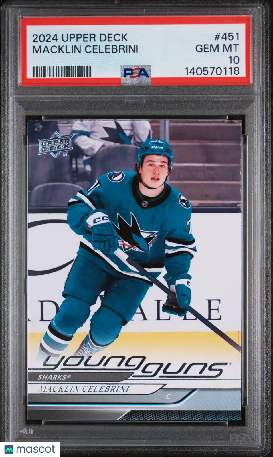 2024 Upper Deck Series 2 Young Guns Rookie Macklin Celebrini RC PSA 10 