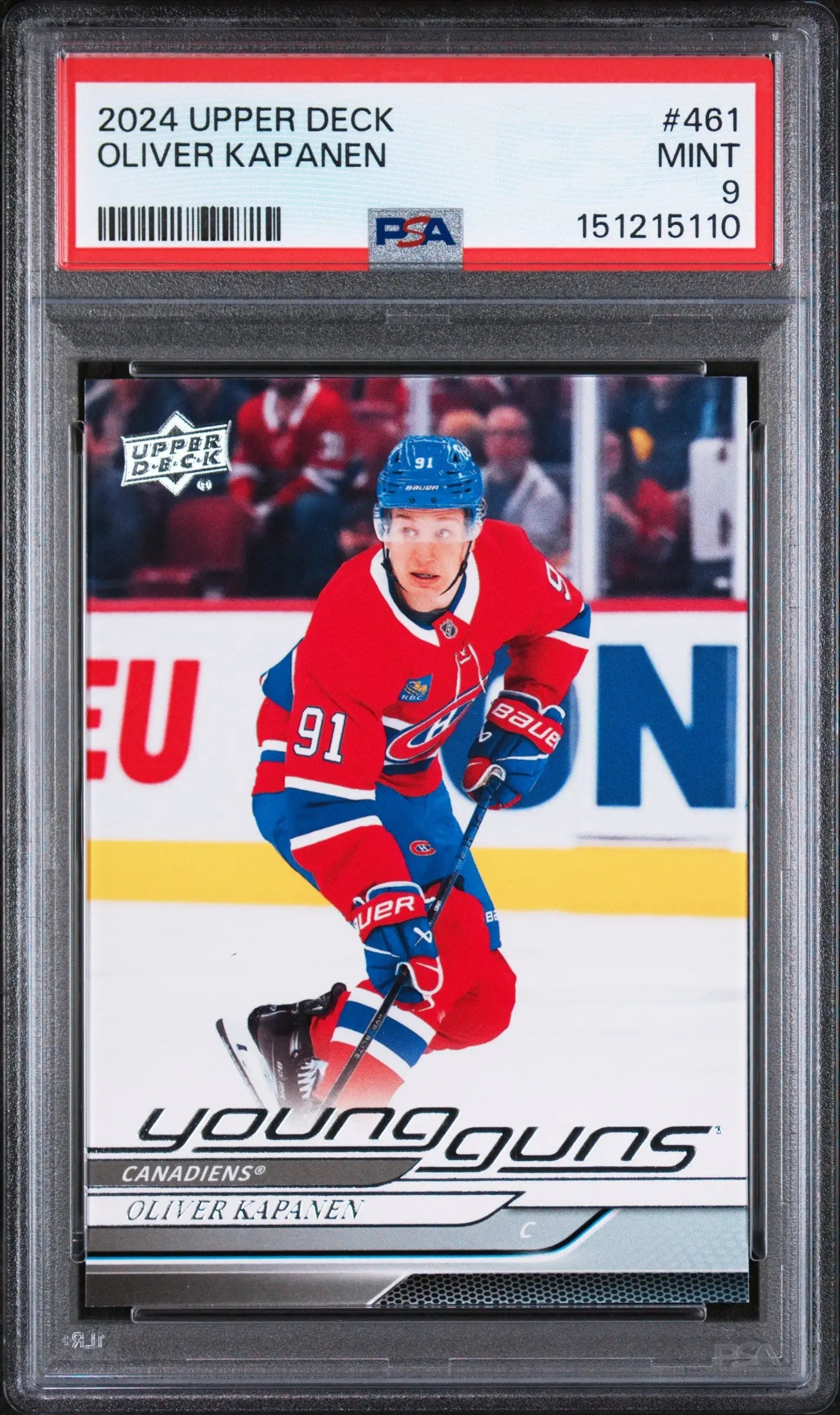 2024 Upper Deck Series 2 Young Guns Rookie Oliver Kapanen RC PSA 9 