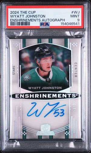 2024 Upper Deck The Cup Enshrinements Autographs Wyatt Johnston Auto PSA 9 