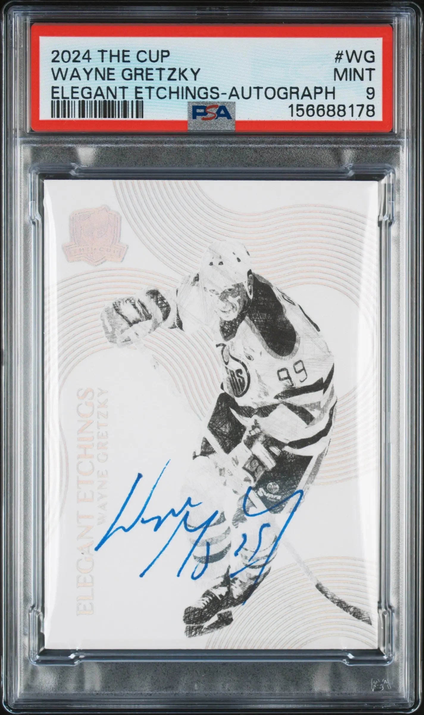 2024 Upper Deck The Cup Wayne Gretzky Elegant Etchings Auto PSA 9 