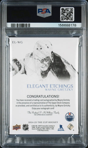 2024 Upper Deck The Cup Wayne Gretzky Elegant Etchings Auto PSA 9 