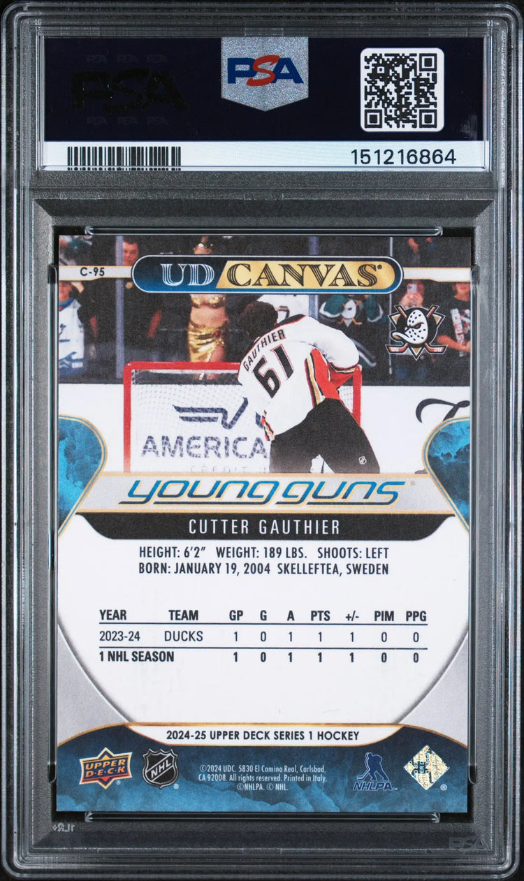 2024 Upper Deck UD Canvas Cutter Gauthier #C95 PSA 10 