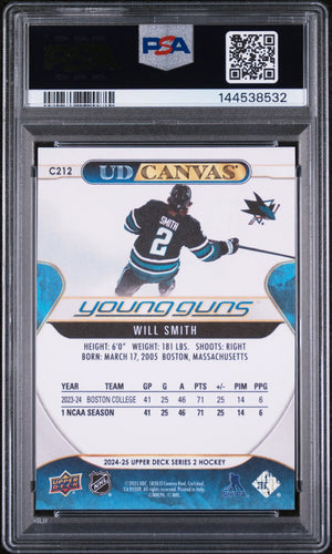 2024 Upper Deck UD Canvas Young Guns Rookie Will Smith RC PSA 9 