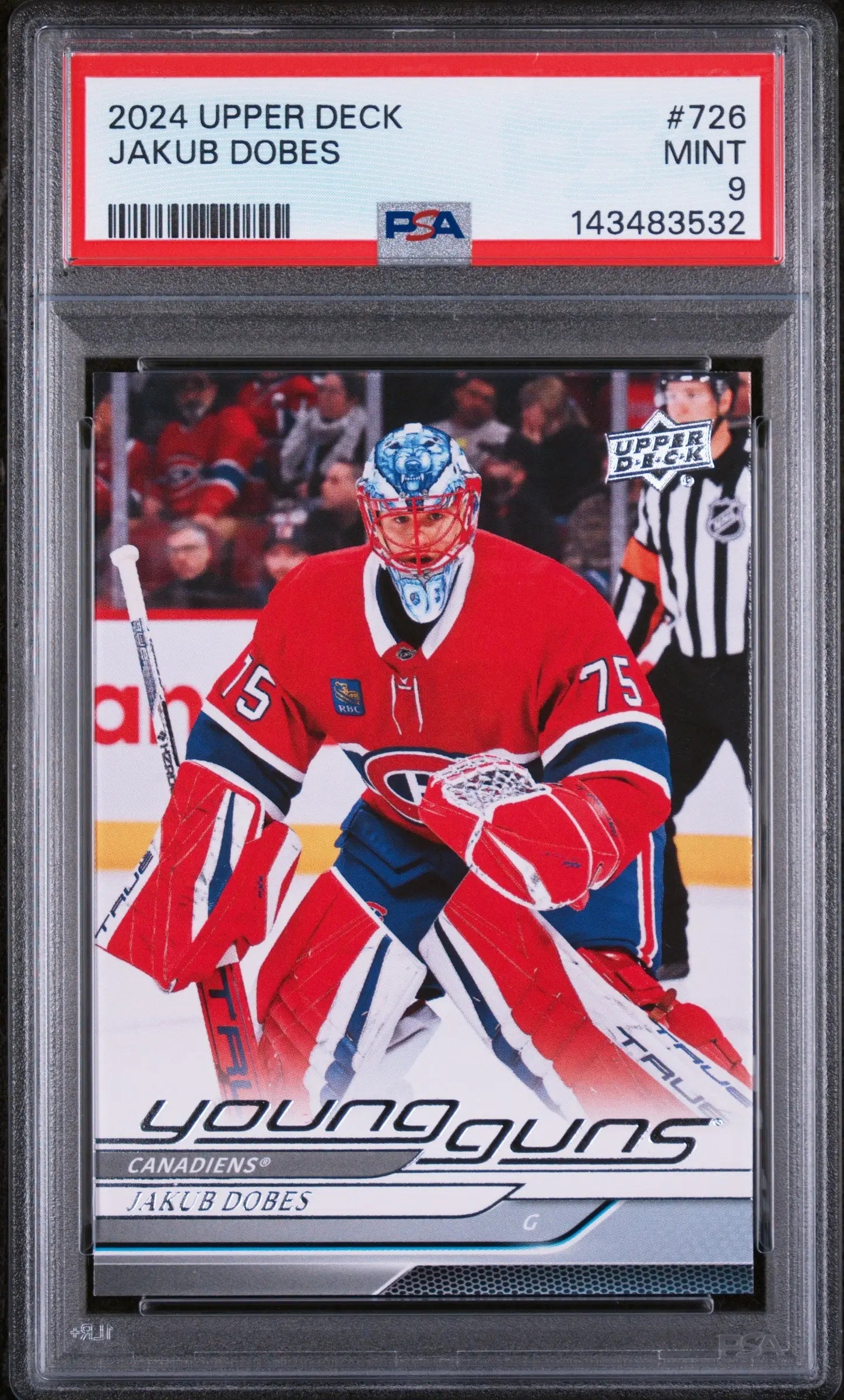 2024 Upper Deck Young Guns Extended Series Rookie Jakub Dobes RC PSA 9 